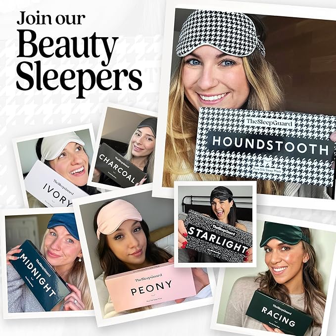 TheSleepGuard Pure Silk Sleep Mask [100% 6A Mulberry Silk, 22 Momme] Light Blocking Travel Essentials. Eye Masks for Sleeping. Black Oeko-Tex Blindfold. Eye Covers for Men & Women