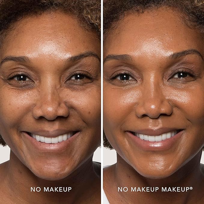 Long-Lasting Lightweight Foundation & Brush Duo | Cruelty-Free, Fragrance-Free, Buildable, Transfer-Proof Makeup (Golden Tan)