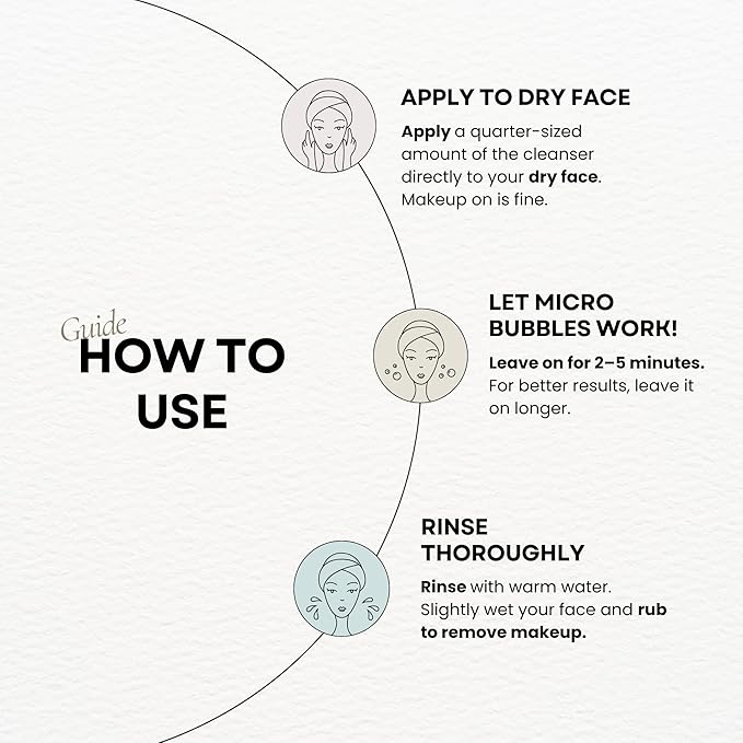 MPC Bubble Pore Cleanser, Korean Face Wash, Gentle Deep Pore Facial Cleanser with Caviar, Blackhead Makeup Remover, Pore Minimizer, Hydrating, Exfoliator, Oily, Dry Skin 10.1 fl oz