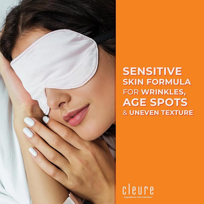 Cleure Hyaluronic Acid & Shea Butter Anti-Aging Night Cream for Sensitive Skin, Gluten, Salicylate, Paraben & Fragrance Free (2 oz, Pack of 1)