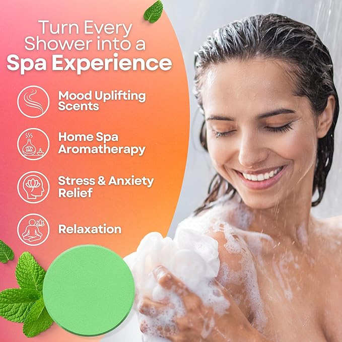 Shower Steamers Aromatherapy – 8 Pack Shower Bombs for Women with Essential Oils for Relaxation, Stress Relief and Self Care – Individually Wrapped Bath Steamers – Gifts for Women, Men