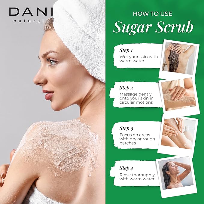 DANI Naturals Sugar Scrub - Exfoliating Bamboo Bergamot – Organic cane sugar and shea butter gently exfoliate and nourish skin, leaving it smooth, refreshed, and hydrated – 14 oz