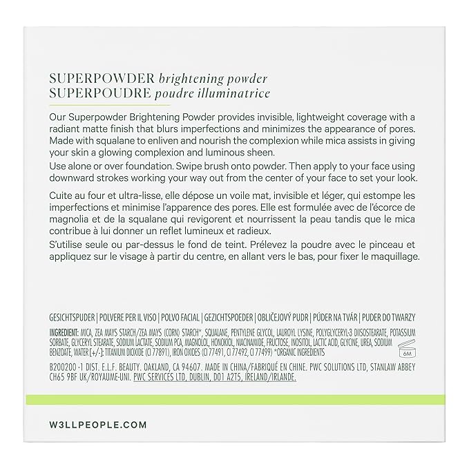 Well People Superpowder Brightening Powder, Baked Setting Powder For a Luminous Complexion, Blurs Imperfections & Smoothes Skin, Vegan & Cruelty-free, Pearl