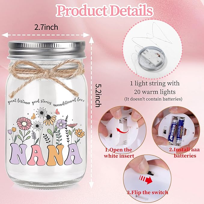 Nana Gifts, Nana Birthday Gifts, Christmas Thanksgiving Mothers Day Birthday Gift for Grandma Grandmother