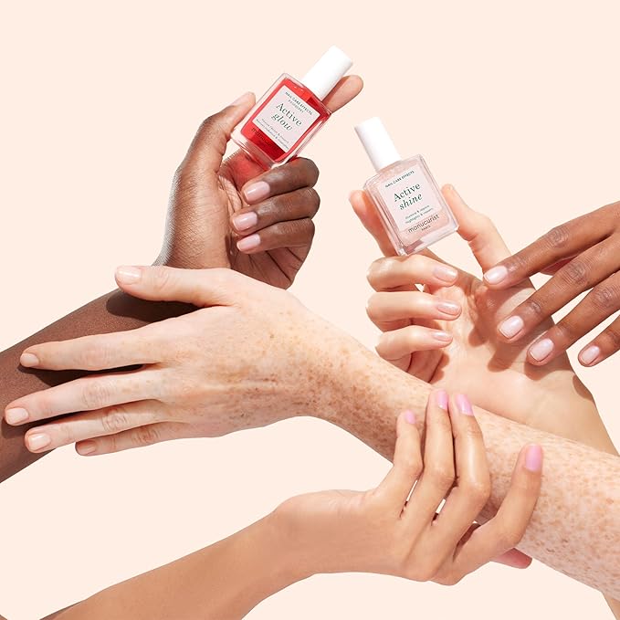 Manucurist Rainbow Active™ Full Range 5-Pack Gift Box - Nail Care & Polish Set - No Lamp - 5 Treatment Nail Polish : Glow Raspberry, Glow Blueberry, Shine, Smooth, Bright - Christmas Gifts for Women