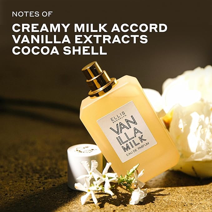 Ellis Brooklyn Vanilla Milk Eau de Parfum, Mini Dabber – Gourmand Creamy Milk, Bourbon Vanilla & Sandalwood, Perfume for Women – Vegan, Cruelty-Free Paraben-Free, Made in the USA, 7.5ml / 0.25 Fl Oz