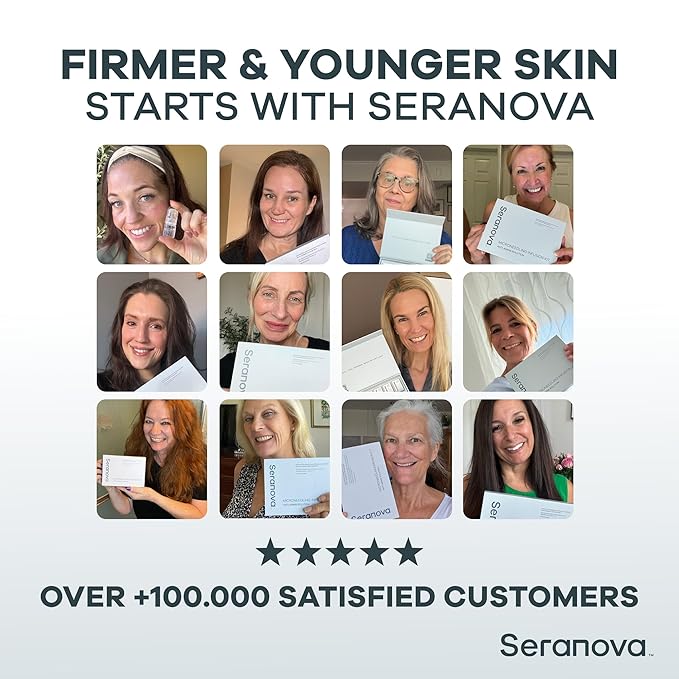 Seranova - Micro Infusion for Skin Care – with Collagen Peptides & Hyaluronic Acid, Face Serum and Stamp 0.05mm - 2 Month Supply