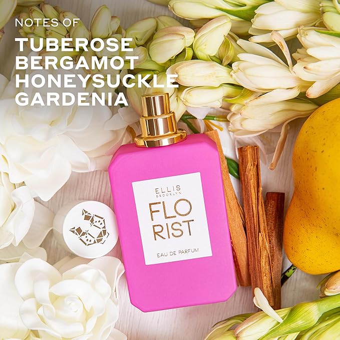 Ellis Brooklyn FLORIST Eau De Parfum, Mini Dabber - Fresh Floral Perfume For Women with Italian Bergamot, Tuberose, & Cedarwood, Vegan Perfume Made In The USA, 7.5ml / 0.25 Fl Oz