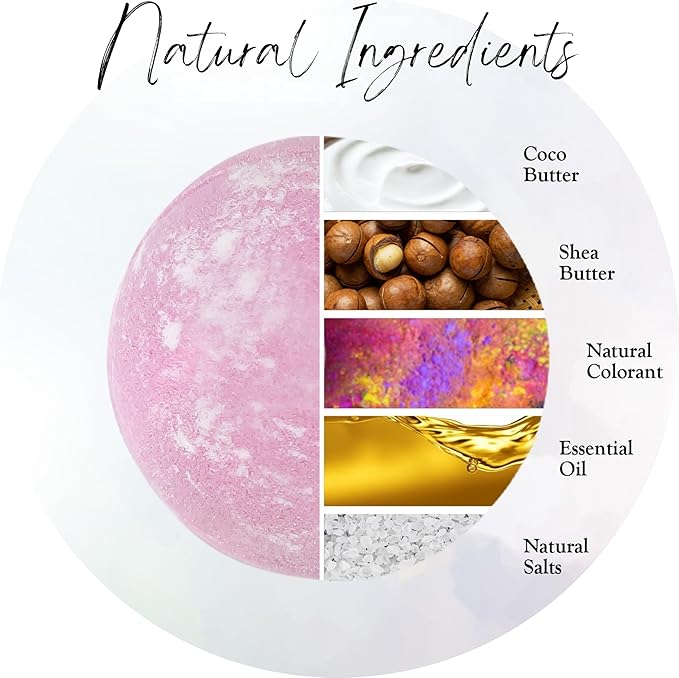 EvolutionUSA Inspire Bath Bombs for Women, 12 Gorgerous Flower Bath Bombs Topped with Dried Flowers, Luxurious Mother's Day Gift Set, Brithday Gift, Easter Gift or for Creating Lush Self Care Moment