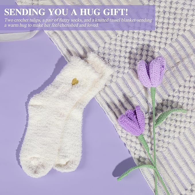 Birthday Gifts for Women - 13PCS Unique Happy Birthday Gifts Basket for Mom Her Best Friend Sister Wife Girlfriend Coworker - Relaxing Spa Self Care Package Get Well Soon Gifts Set (Lavender)