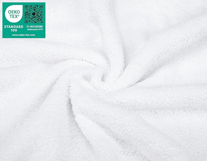 American Soft Linen Luxury Washcloths for Bathroom, 600 GSM 100% Cotton 4 Piece Turkish Wash Cloth Set, 13x13 in Soft Rags for Body and Face, White Washcloths