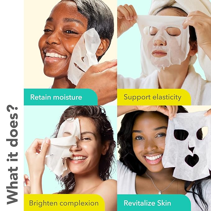 Patchology Hydrating Sheet Masks - Weekend Travel Skincare Essentials - Hyaluronic Acid Masks with Revitalizing Serum, Licorice Root Extract Skincare - Ultimate Hydration & Radiance (4 Masks)