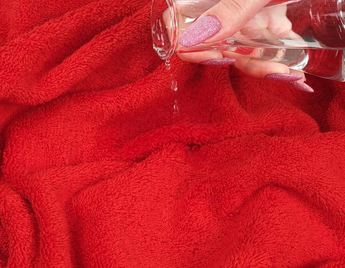 American Soft Linen 35x70 Jumbo Large Bath Towels, 600 GSM 100% Cotton Turkish Bath Sheet, Oversized Luxury Bath Towels for Bathroom Beach and Pool, Red