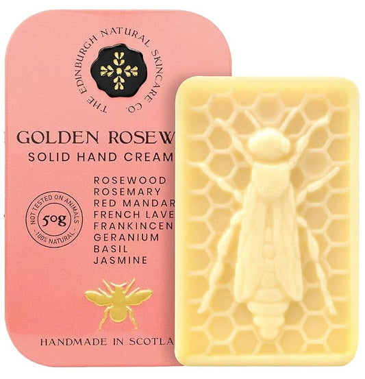 Moisturising Solid Hand Cream Bars | For Dry & Sensitive Hands | Golden Rosewood Scent | Natural Hand Cream | No Sticky Residue | Luxury Gift | Cruelty Free | Edinburgh Skincare Company