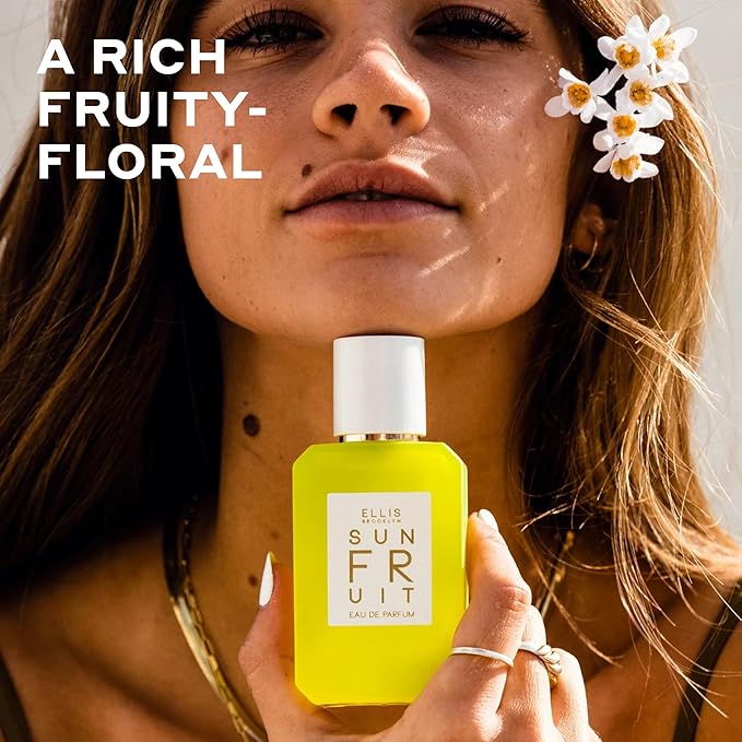 Ellis Brooklyn Sun Fruit Eau de Parfum, Travel Spray, Fruity Floral Perfume for Women with Fig, Jasmine & Vanilla, Eco-Conscious, Vegan, Cruelty-Free Paraben-Free, Made in the USA, 10ml / 0.33 Fl Oz