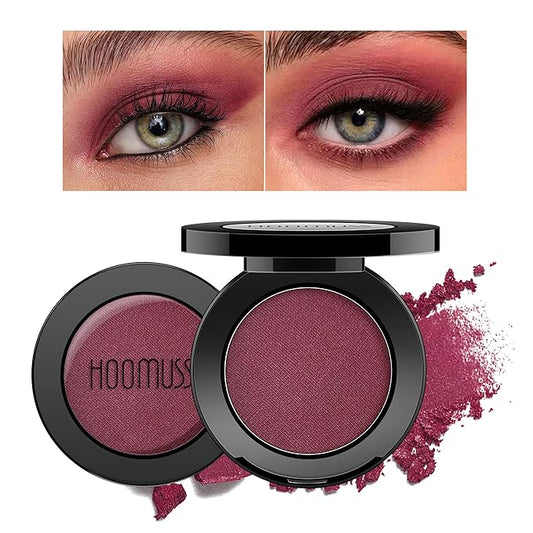 Single Berry Eyeshadow Shimmer Handmade Pressed Eyeshadow Palette Long Lasting With No Creasinr Pigmented Dark Red Eye Shadow (Cranberry)