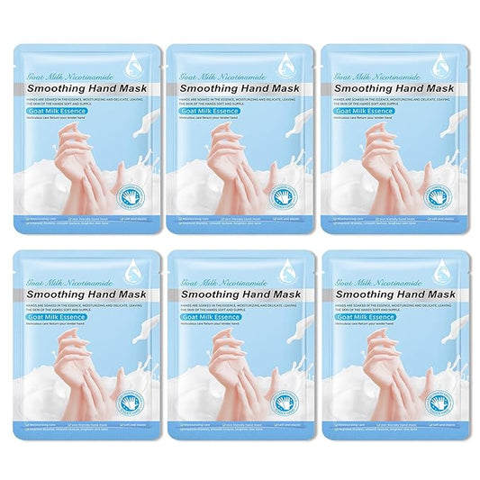 Hydrating Hand Masks, 6PCS Hand Mask Moisturizing Gloves for Men Women, Smooth Long Lasting Soft Exfoliating Hand Peeling Spa Mask Moisturizer Beauty Gift Set for Dry Cracked Rough Dull Hands（K)