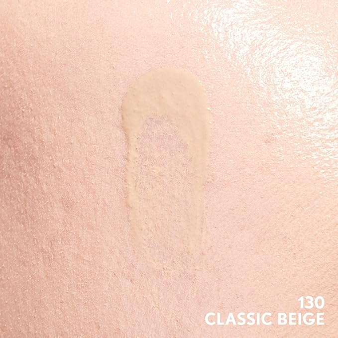 COVERGIRL Clean Invisible Foundation Makeup, Dewy & Glowy Natural Finish, Buildable Coverage, Skin-Like Smooth Look, Vegan, Classic Beige, 1oz