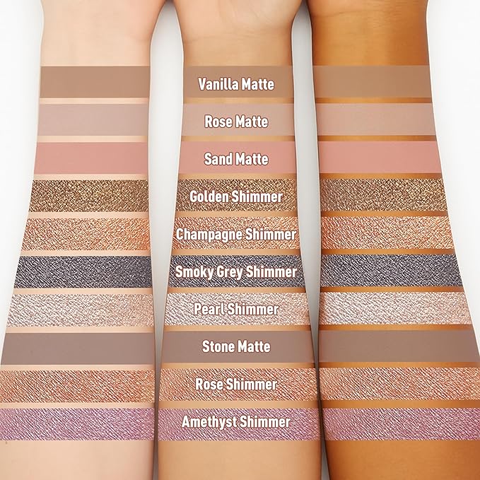 FV Waterproof Eyeshadow Stick Duo,Long-Lasting Cream Eye Shadow Makeup Sets, High Pigmented Eyeshadow Pencil with Matte & Shimmer Finish, Natural Look (Vanilla & Champagne)