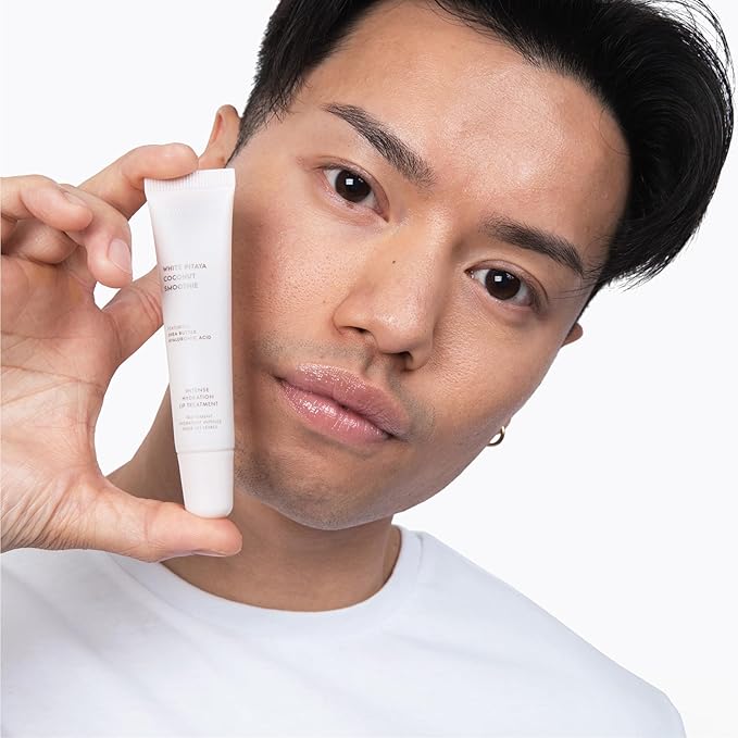 ESW Beauty White Pitaya Coconut Lip Treatment - Clear & Glossy with Shea Butter, Hyaluronic Acid, White Pitaya & Coconut for Intense Moisture & Dryness Prevention