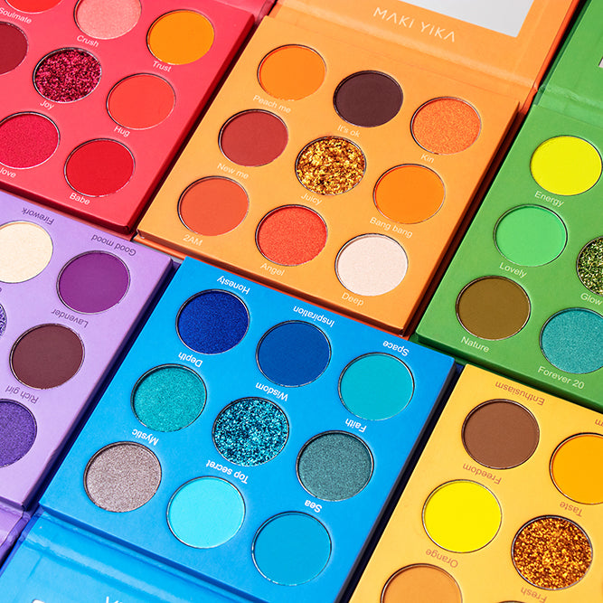 Orange Eyeshadow Palette Long Lasting Orange Eye Shadow for Women High Pigmented 9 Color Waterproof Eye Makeup- 9Orange