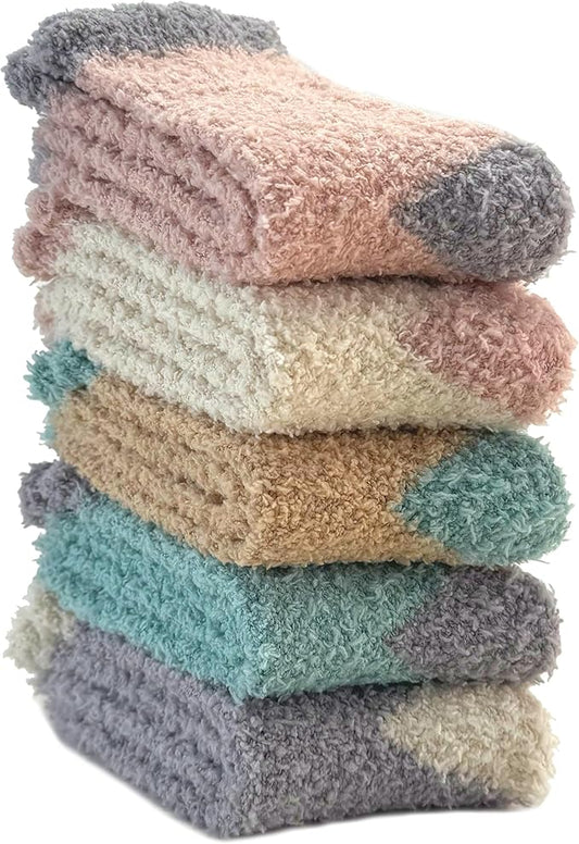 TEHOOK Warm & Cozy Gifts for Women, Stocking Stuufers, Fluffy Fuzzy Plush Sleeping Slipper Socks - Soft Warm Fabric