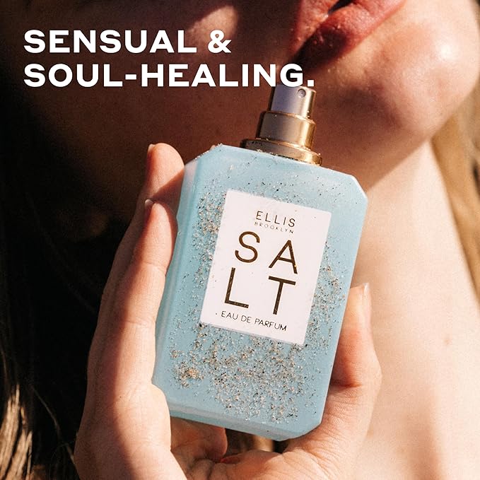 Ellis Brooklyn Salt Eau de Parfum, Travel Spray, Fragrance For Women with Ambergris, Tahitian Tiare, Ylang Ylang & Sandalwood - Tropical - Vegan, Cruelty-Free Paraben-Free,10ml / 0.33 Fl Oz