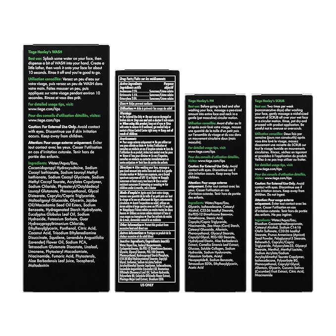 Tiege Hanley 90-Day Large Essential Skin Care Routine for Men (Level 1) - Smooth, hydrate, and protect your skin - Men's Skincare Set Includes Face Wash, Facial Scrub, & AM / PM Moisturizer's