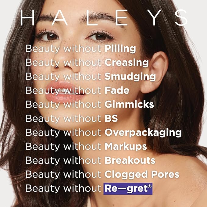 HALEYS Kabuki Makeup Brush VEGAN+CRUELTY-FREE, Sustainable Wood, Vegan Bristles for Airbrushed Finish, For Creams, Liquids, Powder, Streak-free, Perfect Blending, Buffs, Blurs, Smooths with Control