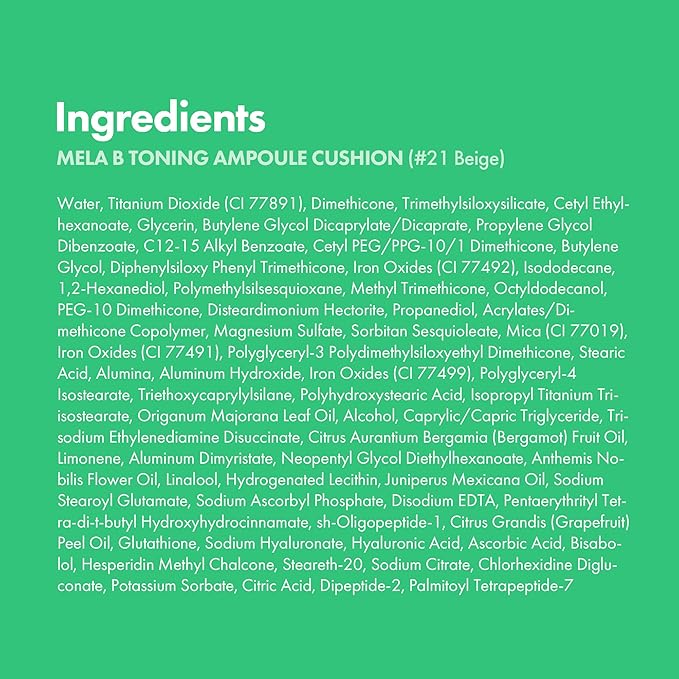 Easydew Mela B Toning Ampoule Cushion - 3-in-1 Age-Defying Sun Shield Full Coverage Cushion Foundation with Niacinamide & Hyaluron-Vital C - Face Makeup Korean Skin Care 0.45 oz (#21 Beige)