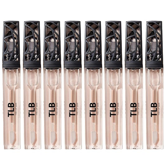 The Lip Bar - Lip Gloss, Minimalist (Clear) 8-Pack - Gloss Up Sheer Finish - Smooth, Not Sticky Formula - Moisturizing Coconut Oil, Olive Oil, Argan Oil & Vitamin E - Vegan & Cruelty Free - .30 fl oz