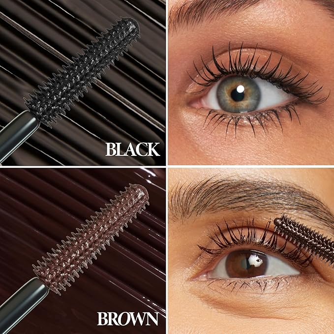 LAURA GELLER NEW YORK Kajal Longwear Mascara - Lengthening, Defining, Curling, Buildable Formula Eye Makeup - Innovative Curling Brush - 1 count