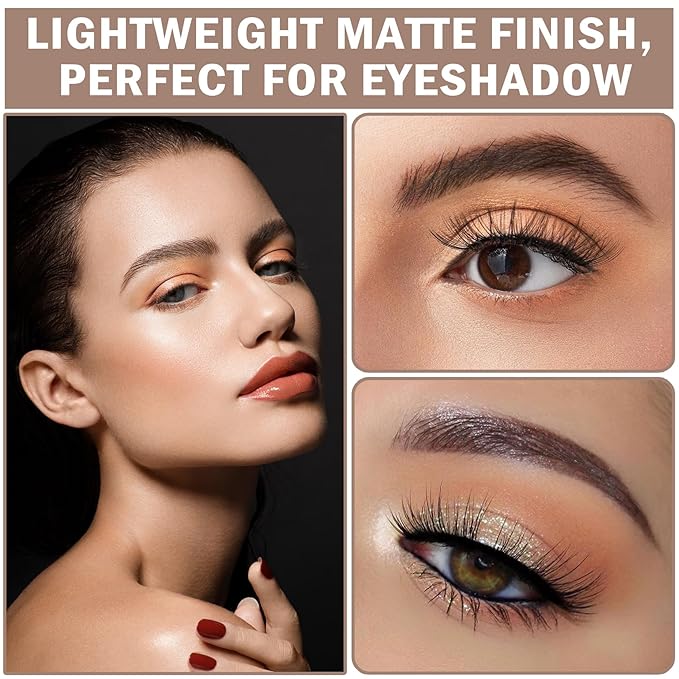 9 Colors Matte Naked Eyeshadow Palette Natural Nude Shimmer Glitter Eyeshadow Palette Ultra-Blendable Highly Pigmented Eye Shadow Makeup Palette with Brush-02 Rose Pink