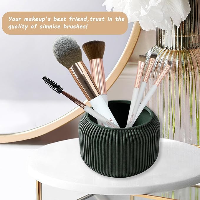 Simnice Professional Makeup Brush Set — 6Pcs Foundation Concealer Eye Shadows Makeup Brushes,Eyebrow Power Make Up Brush Kit,Travel Cosmetics Face Makeup Brushes For Women