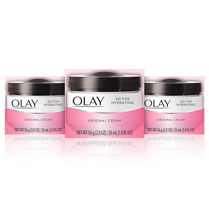 Olay Active Hydrating Cream Face Moisturizer, 2 Oz, Pack of 3