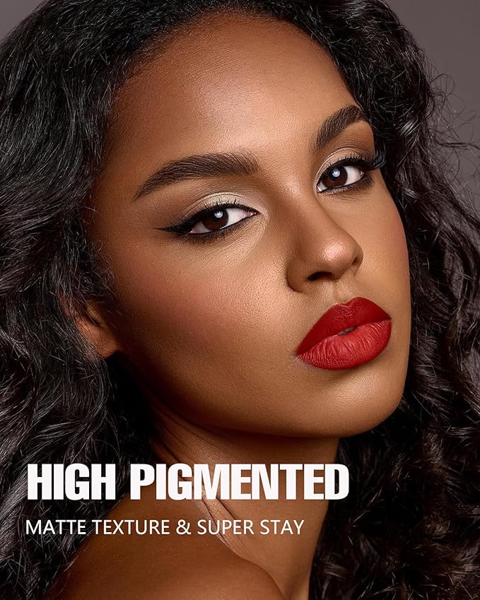 MAKI YIKA Red Lipstick for Women Color Stay Long Lasting Lipsticks, No Smudge Matte Liquid Lipstick Transferproof Cruelty-Free Lip Color |Ruby Red