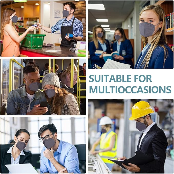 ChiSip Disposable Face Masks, 5 Layer Breathable Masks for Adult, Men, Women