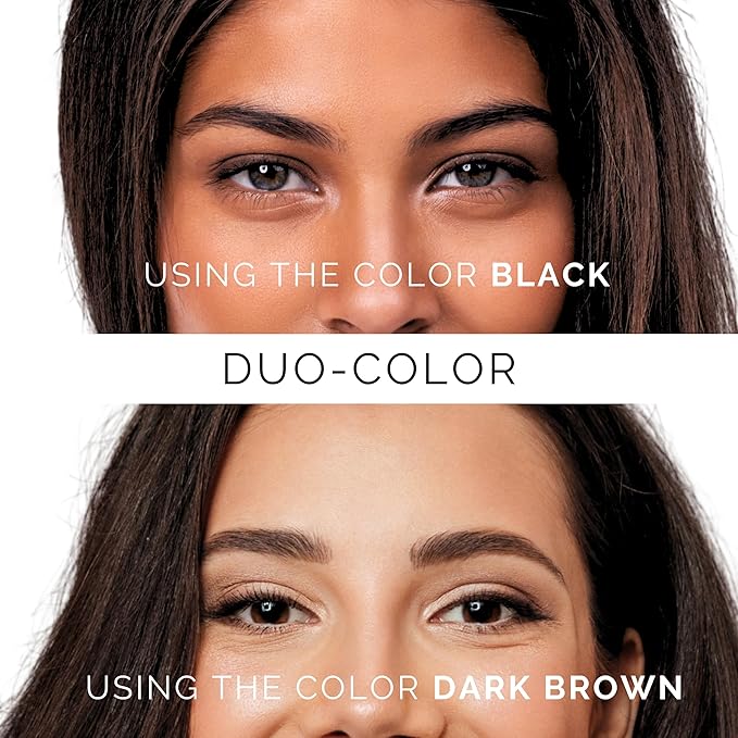 Brows by Bossy Dual-Color Eyebrow Stamp Stencil Kit with 9 Reusable Eyebrow Stencils for Professional Brow Stamping Shaping Kit and Instant Long Lasting Filling and Waterproof Tinting Definer