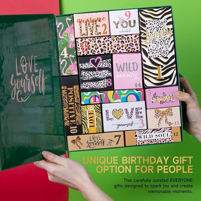 Mother's Day Gifts for Mom Pamper Time Holiday Beauty spa kit, Surprise Gift box spa for Teen Girls, 20 PCS Gifts Basket Beauty Advent Calendar Gifts for Women Holiday Kit Surprise Bath & Body Box