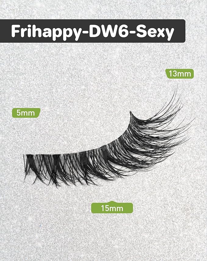 Frihappy Wispy Mink Lashes - Natural False Eyelashes, 5 Pairs with Half Lashes Gift