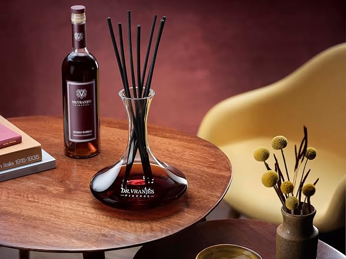 Dr. Vranjes - Rosso Nobile 750 ml Decanter & Bordeaux Bottle + Shopping Bag - Luxury Home Fragrance Set, Made in Italy, Main Scent: Fruity & Red Wine