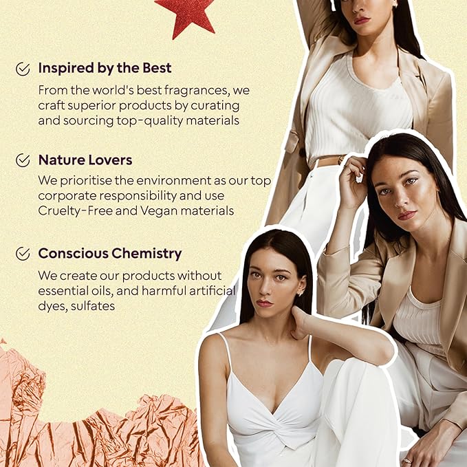 BellaVita Luxury Women's Perfume Gift Set (4x20ml) | Notes of Floral, Sweet, Spicey Red Fruit, Vanilla & Musk | DATE, SENORITA, GLAM & ROSE | French Parfum Collection Gift Set