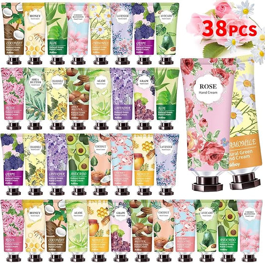 38 Pack Hand Cream Christmas Gifts for Women,Thank You Gift for Guests,Travel Size Hand Lotion Bulk for Wedding,Hand Lotion Stocking Stuffer for Mom, Teen Girls, Her, Wife, Grandma