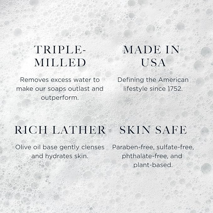 Caswell-Massey Men’s Bar Soap Gift Set – Newport, Oaire & Greenbriar – Moisturizing Triple-Milled Body Wash Bars for All Skin Types, Plant-Based & Essential Oils Formula, Made in USA, 3 x 5.8 oz