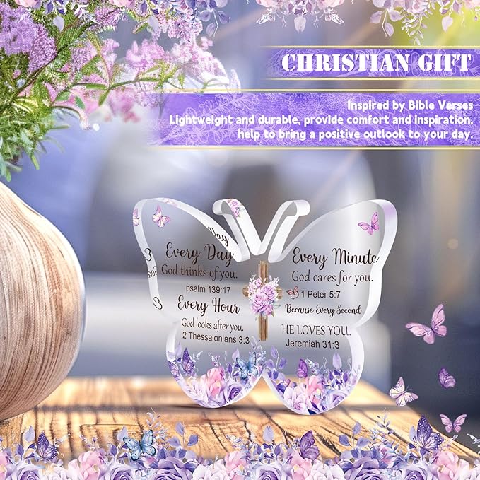 12PCS Christian Gifts for Women Faith, Inspirational Gifts for Women, Religious Catholic Gifts Basket,Purple Birthday Get Well Soon Gifts, for Mom Her Wife Girlfriend Friend Sister