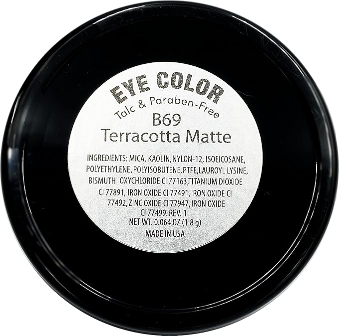 Terracotta Matte Pink Beige Mauve Pressed Powder Single Vegan Eyeshadow; Talc, Paraben & Cruelty Free