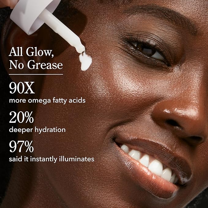 Beekman 1802 Oh Mega Milk Facial Oil - Hydrating Vitamin C & Niacinamide Serum - Repairs Skin Barrier & Reduces Dark Spots From Aging - Fragrance Free, Sensitive Skin Safe