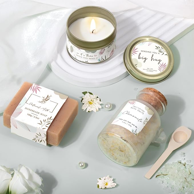 Gifts for Women, Get Well Soon Self Care Package Box, Sending Hug Baskets Thinking of You Gift for Women Her New Mom Best Friend Birthday (Sage Green)