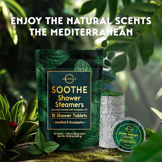 Shower Steamers Aromatherapy - Birthday Gifts for Women - Shower Bombs Aromatherapy, Spa Day Essentials, Relaxation Spa Gifts - Self Care Unique Gifts for Women and Men (Peppermint & Menthol 18 Count)