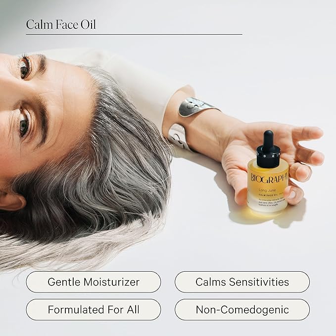 Face Oil Quieting Skincare Beauty Treatment, 30ml. Anti-Aging Vitamin E, Moisturizing Primrose, Soothing Calendula. All Skin Types. Organic Vegan Facial Oil for Women Face Skincare Moisturizer